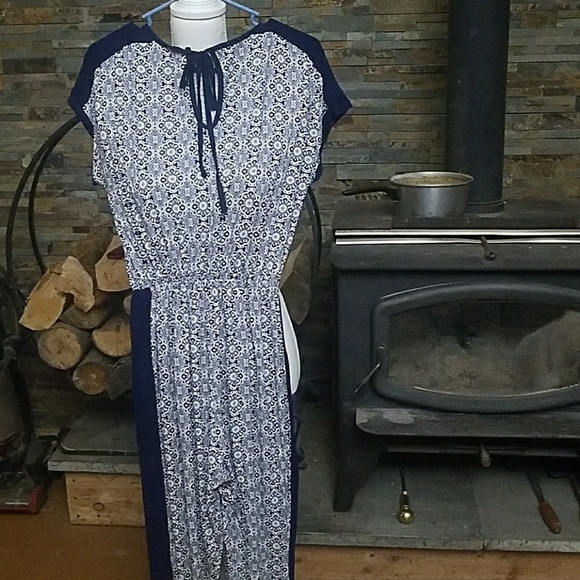 1 large left! NWOT jumpsuit, elastic waist  blue - Picture 5 of 5